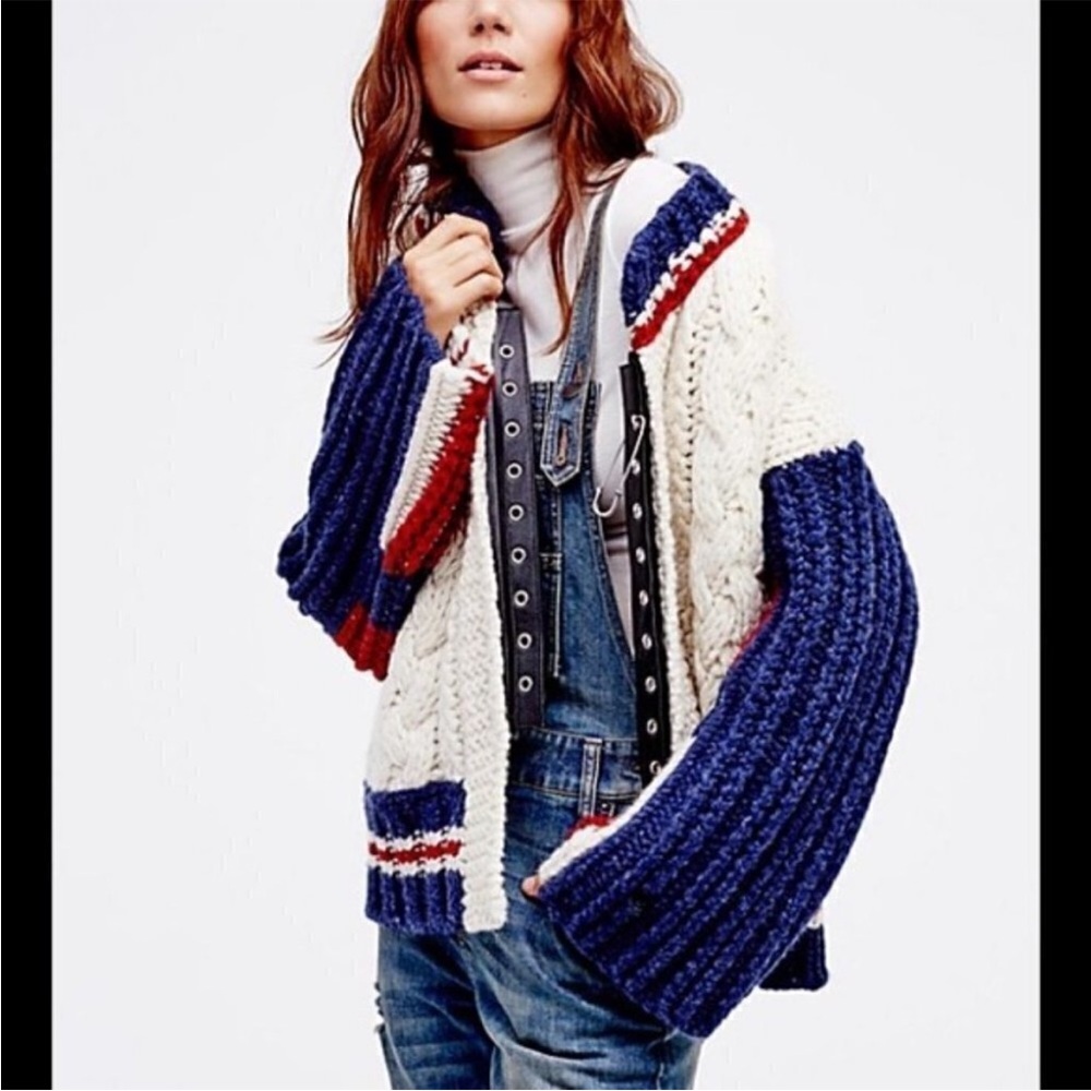 Free People Wool Cardigan with accents